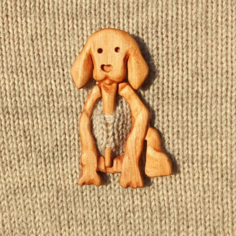 🥰New Year Sale - 50% OFF🥰Brooch Pin with Wooden Animal Pattern