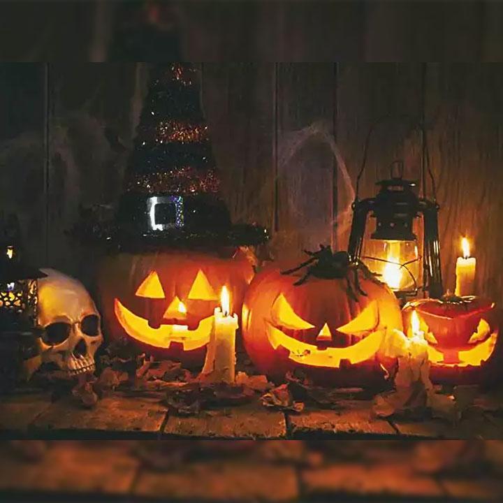 【Factory Outlet】Halloween Sound-Activated Pumpkin with Built-In Speaker
