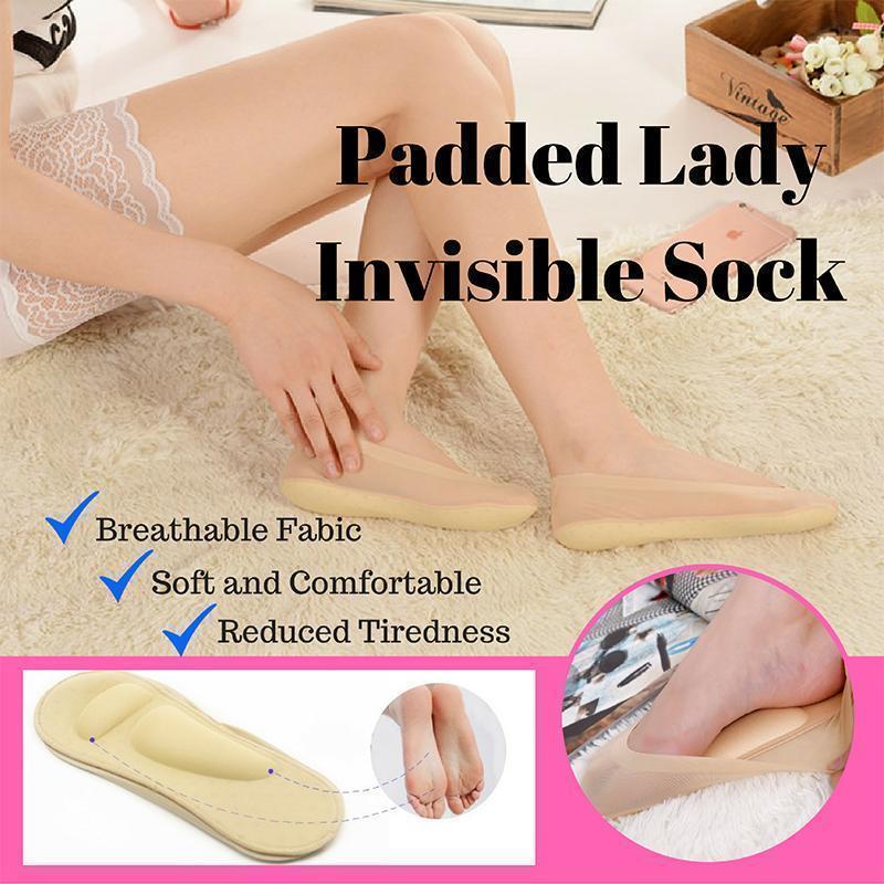 3D Foot Massage Padded Lady Invisible Socks