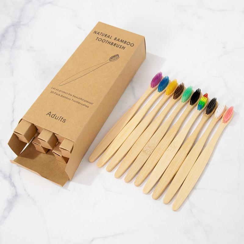 New Design Mixed Color Bamboo Toothbrush