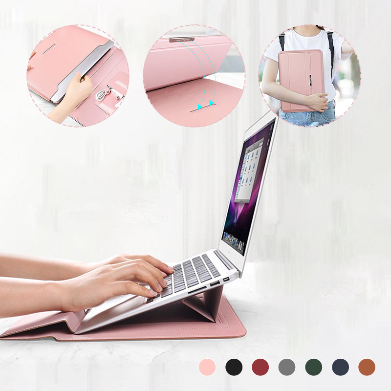 💻New Year Sale - 50% OFF💻Laptop Sleeve Case Leather Case with Adjustable Stand