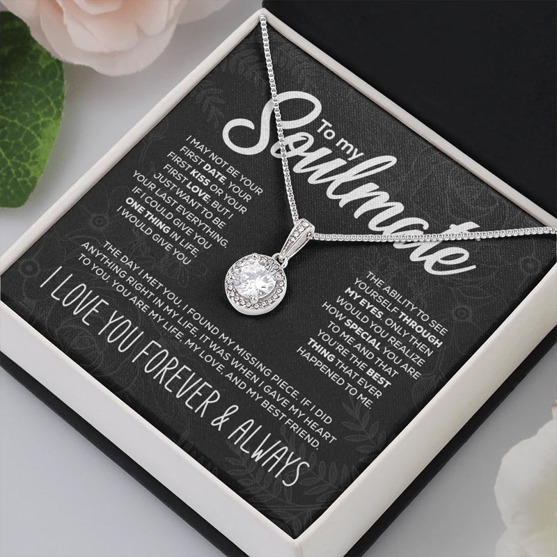To My Soulmate Sparkling Round Created Necklace  - 🔥🔥 Limited Time With The Lowest Discount