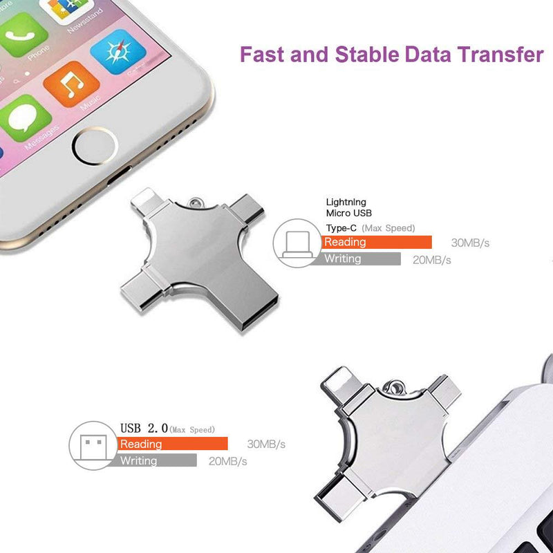 4 in 1 USB Reader And Flash Drive... Connect And Store Everything On A Single Piece