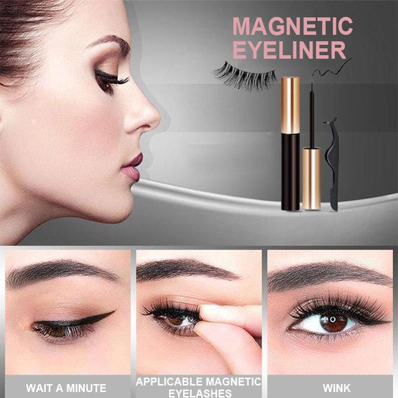Eyelashes for magnetic eyeliner