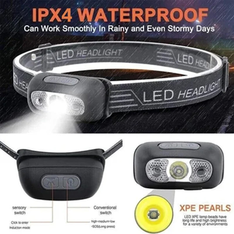 🔥Christmas Sale 50% Off✨Charging Induction Adventure Emergency Headlights