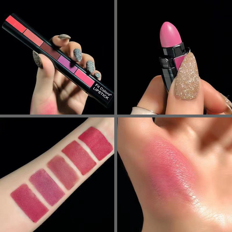 💄Christmas Hot Sale-50% OFF💋Matte 5-color Lipstick Combination
