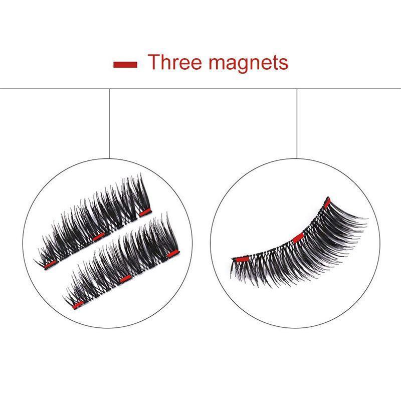 3D Magnetic Eyelashes without Glue