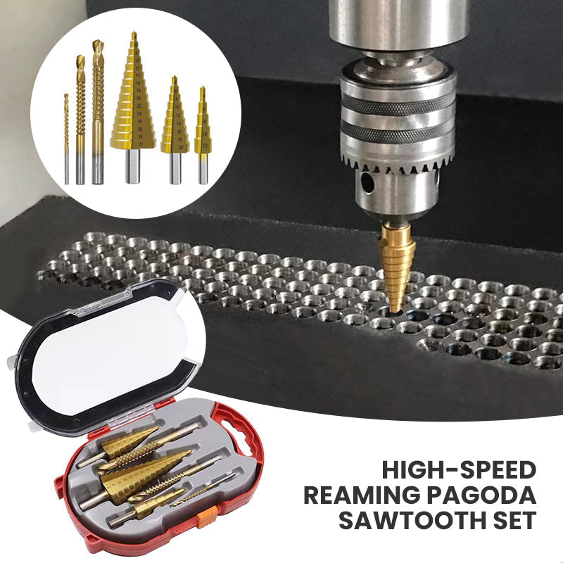 ⚒️2023 HOT SALE-50% OFF⚒️High-speed Reaming Pagoda Sawtooth Set (6pcs)