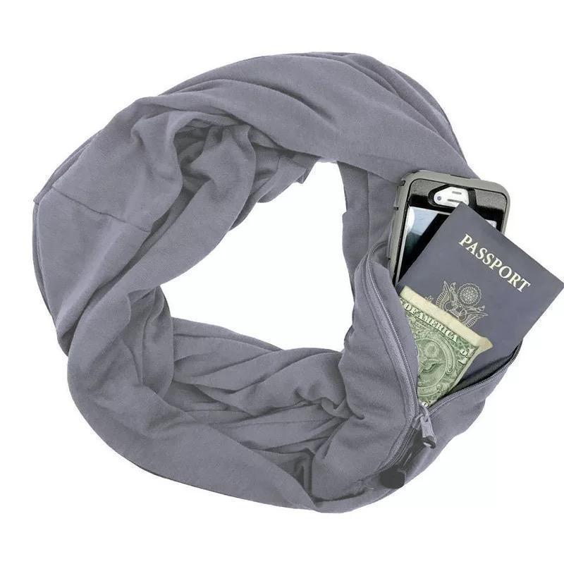 Winter Infinite Scarf With Zipped Pocket