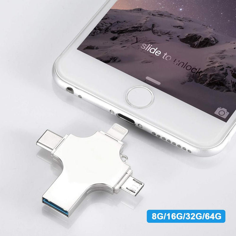 4 in 1 USB Reader And Flash Drive... Connect And Store Everything On A Single Piece