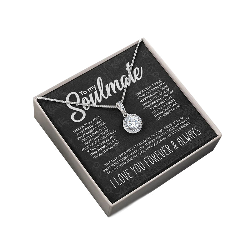 To My Soulmate Sparkling Round Created Necklace  - 🔥🔥 Limited Time With The Lowest Discount